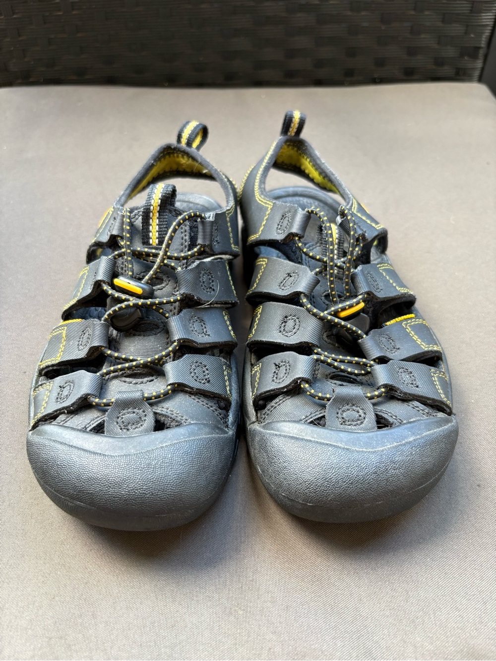 Keen Kids Black and Yellow Closed-Toe Water Sandals